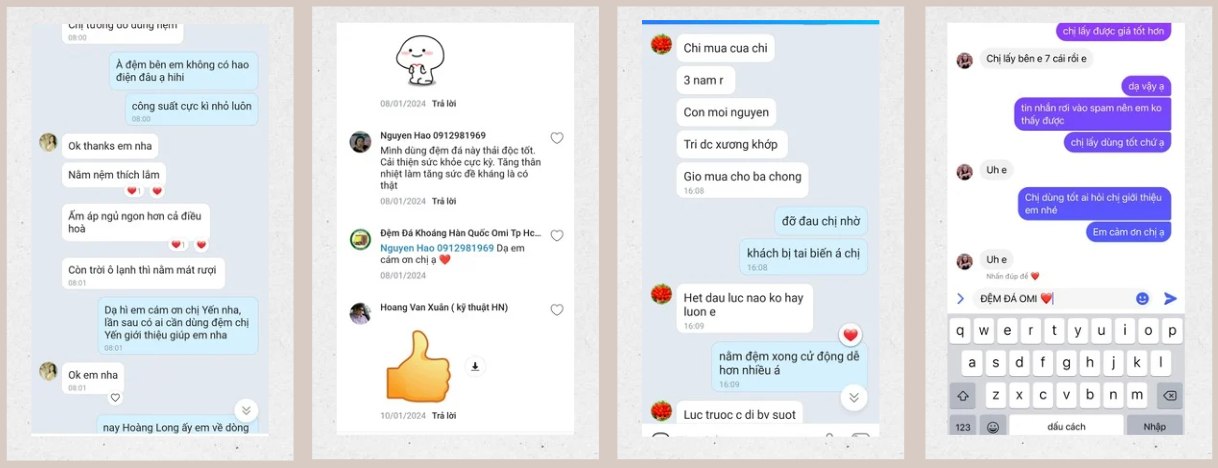khách feeback thảm đá nóng